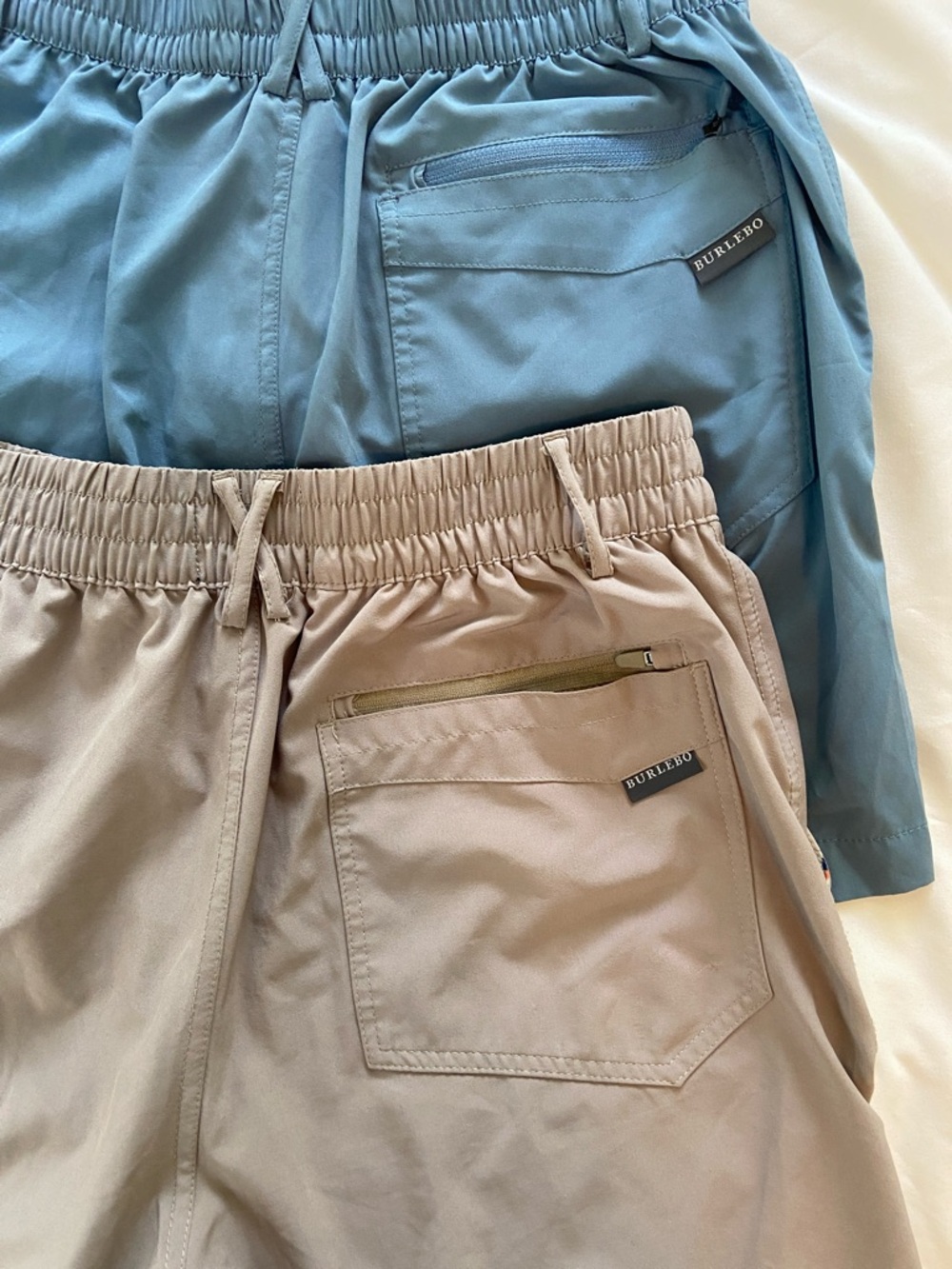 BURLEBO Men’s Everyday Shorts in Blue and Tan Size S - Picture 3 of 9